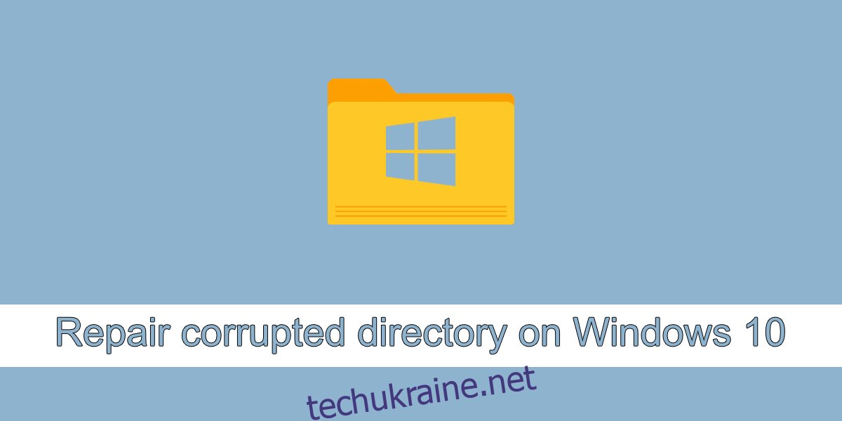відновлення пошкодженого каталогу в Windows 10